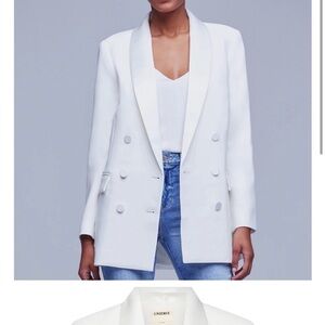 Brand New - L’Agence Jayda Double-breasted Blazer in Ivory